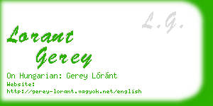 lorant gerey business card