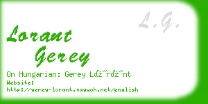 lorant gerey business card